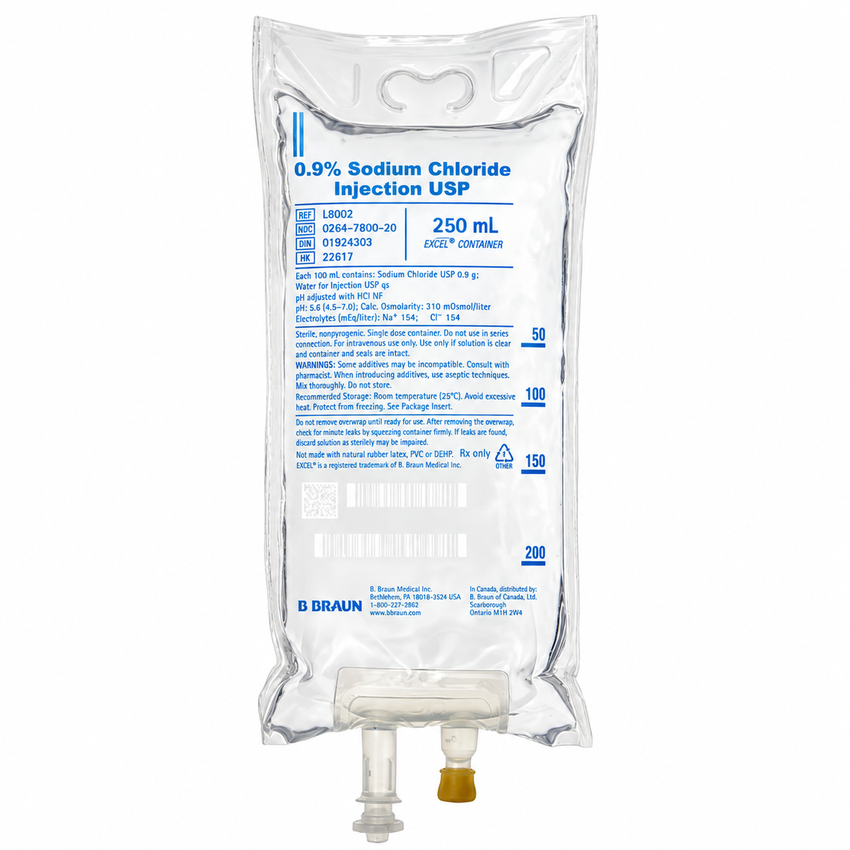 BBraun L8002 Normal Saline IV Bag