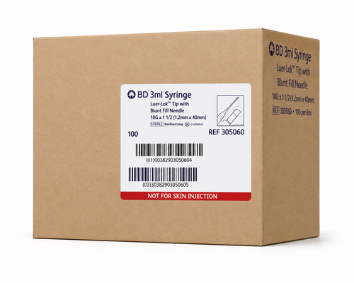 BD 305060 Sterile Medication Preparation Syringe 100 per Box