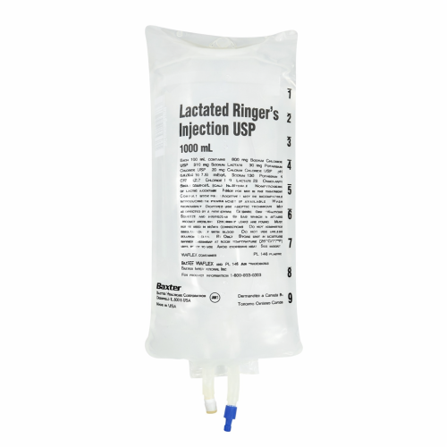 Baxter 2B2324X Lactated Ringer's 1000 mL IV bag