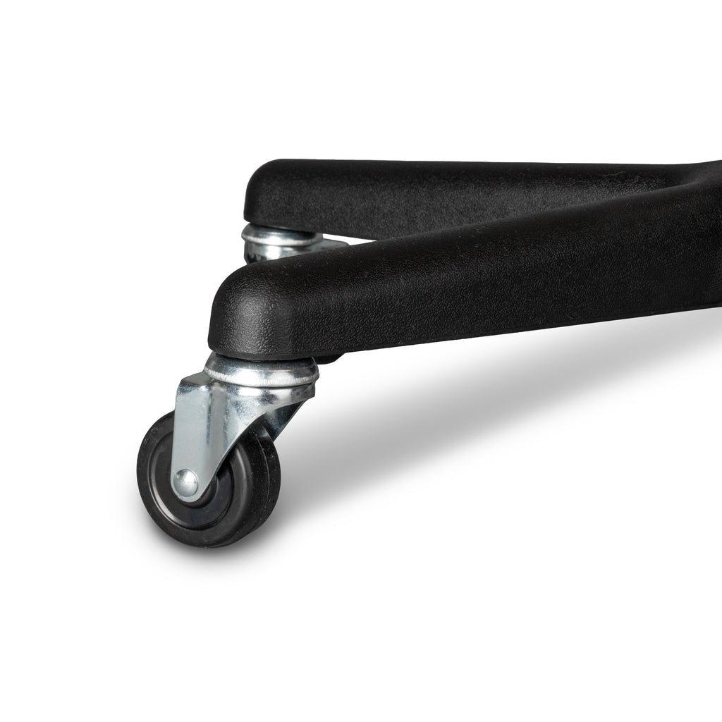 1. Five-caster, 20-inch base on the Dukal 4355 chrome-plated IV stand