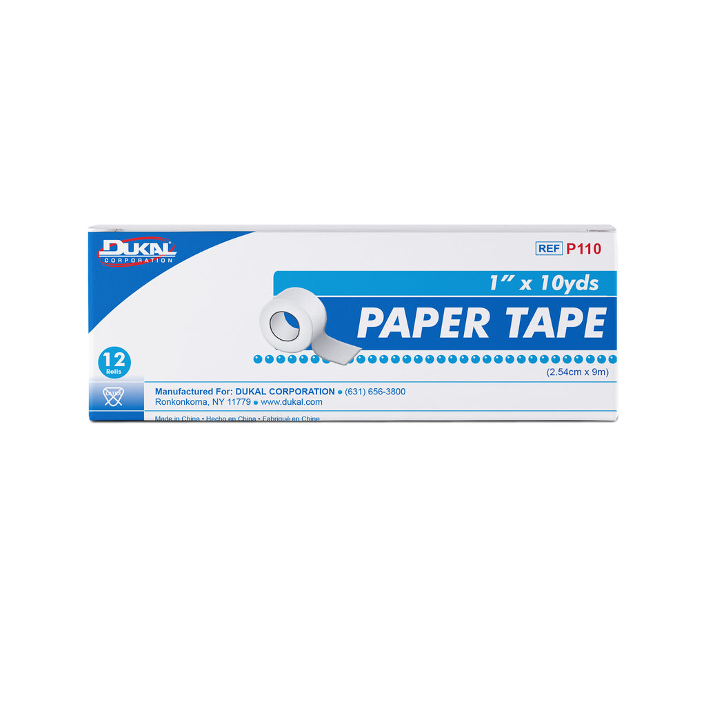 Dukal P110 paper medical tape roll, 1 inch x 10 yards