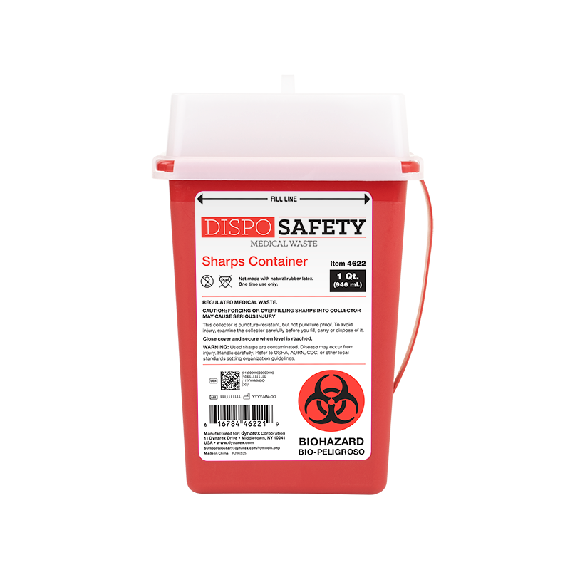 Dynarex4622SharpsContainer1QuartFront