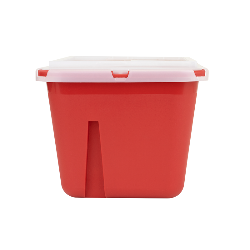 Dynarex 4626 sharps container for safe needle disposal Back View