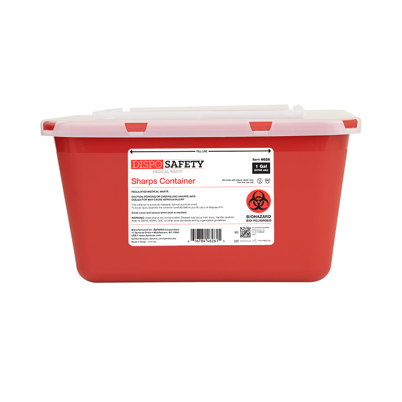 Dynarex 4626 1 gallon slide lid sharps container