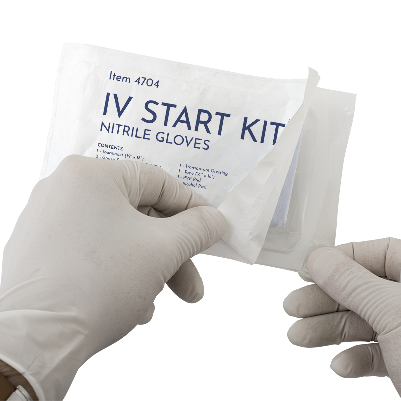 Dynarex 4704 IV Site Prep Kit with Nitrile Gloves 50 per Case