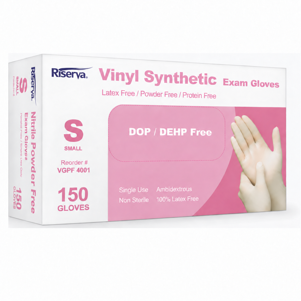 Riserva VGPF3001 Small Vinyl Exam Gloves